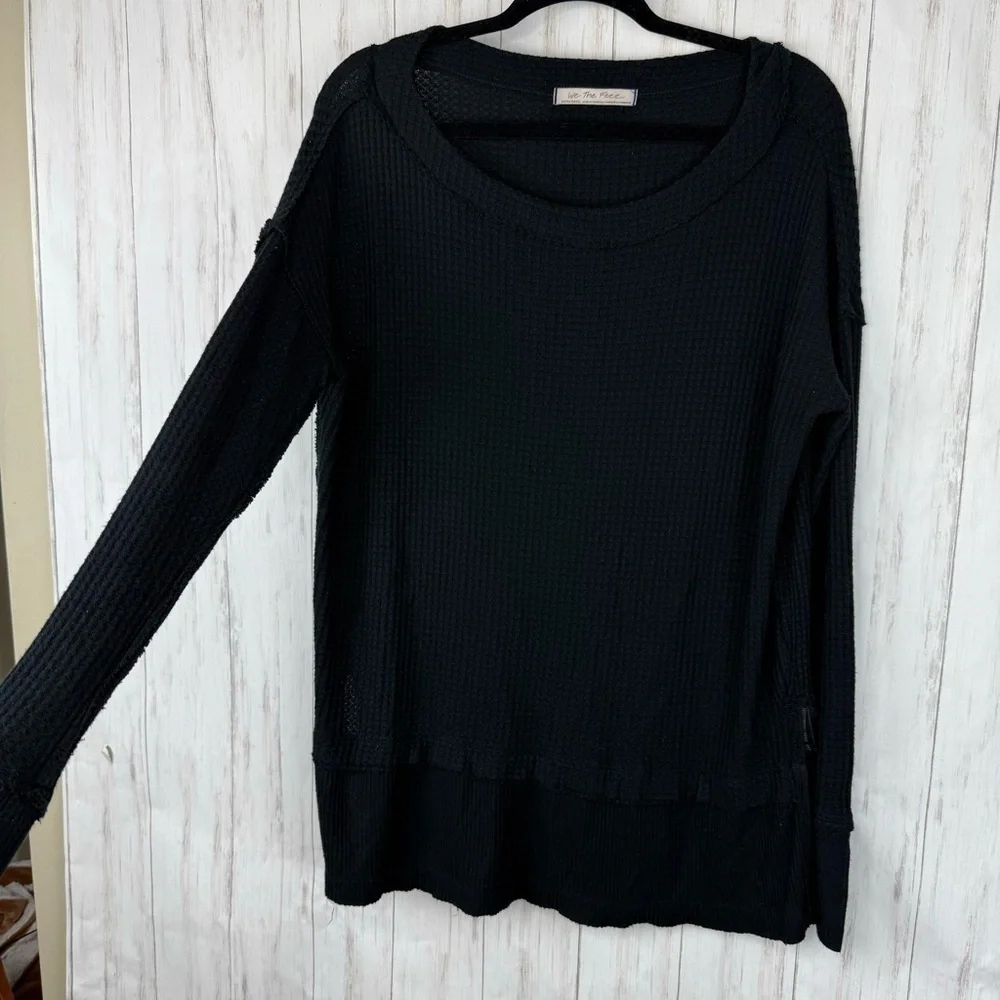 Free People black thermal long sleeve Xs
